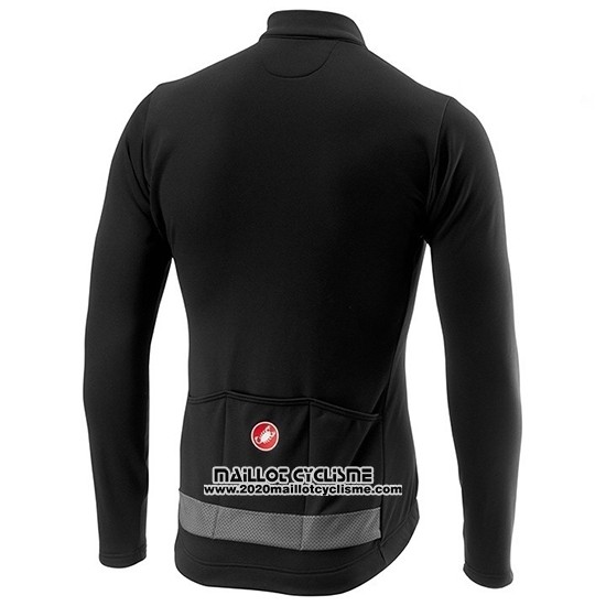 2019 Maillot Ciclismo Castelli Puro 3 Gris Noir Manches Longues et Cuissard