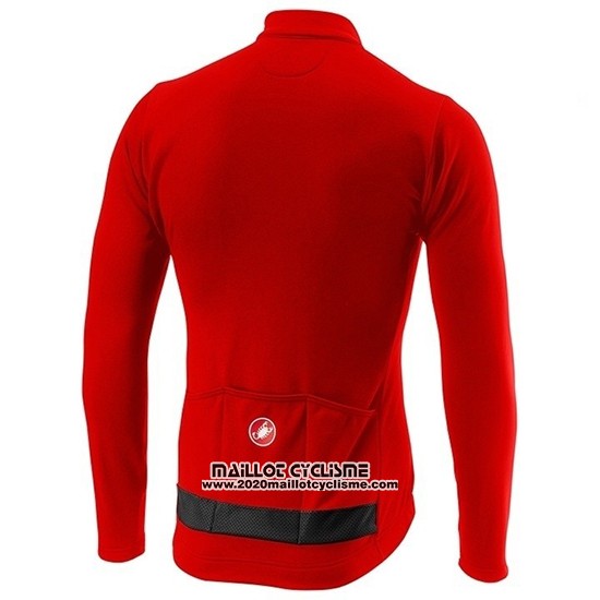 2019 Maillot Ciclismo Castelli Puro 3 Rouge Noir Manches Longues et Cuissard