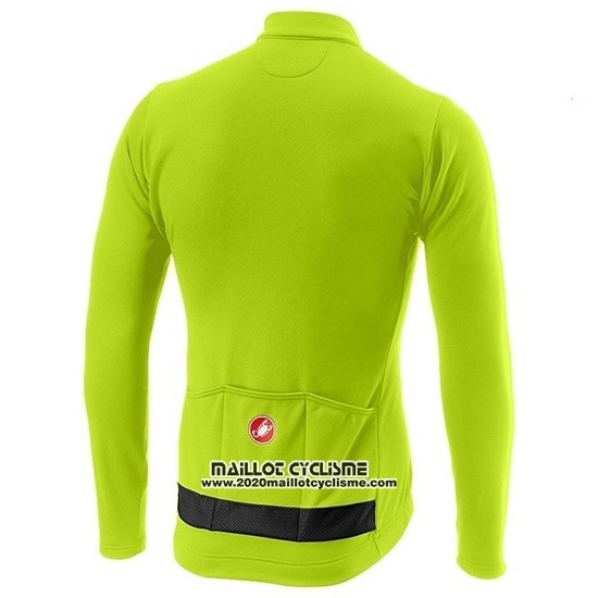 2019 Maillot Ciclismo Castelli Puro 3 Vert Noir Manches Longues et Cuissard