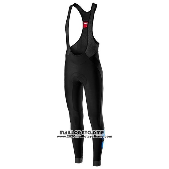 2019 Maillot Ciclismo Castelli Raddoppia 2 Bleu Argent Manches Longues et Cuissard
