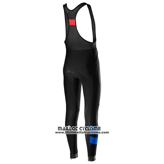 2019 Maillot Ciclismo Castelli Raddoppia 2 Bleu Argent Manches Longues et Cuissard