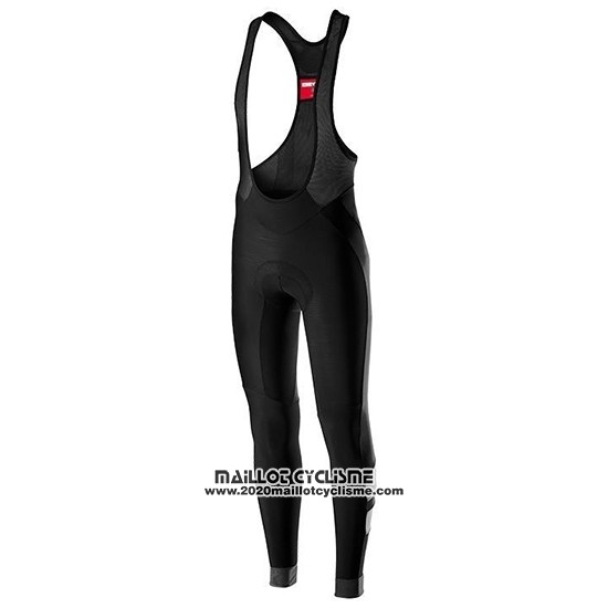 2019 Maillot Ciclismo Castelli Raddoppia 2 Rouge Argent Manches Longues et Cuissard