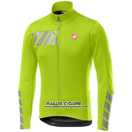 2019 Maillot Ciclismo Castelli Raddoppia 2 Vert Argent Manches Longues et Cuissard