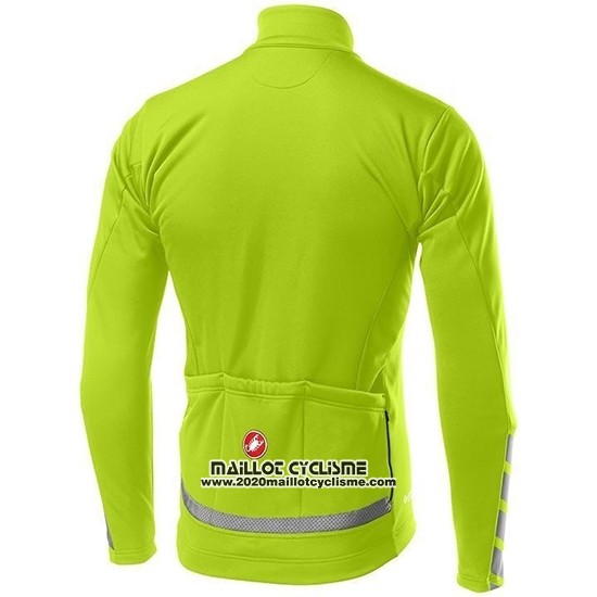 2019 Maillot Ciclismo Castelli Raddoppia 2 Vert Argent Manches Longues et Cuissard