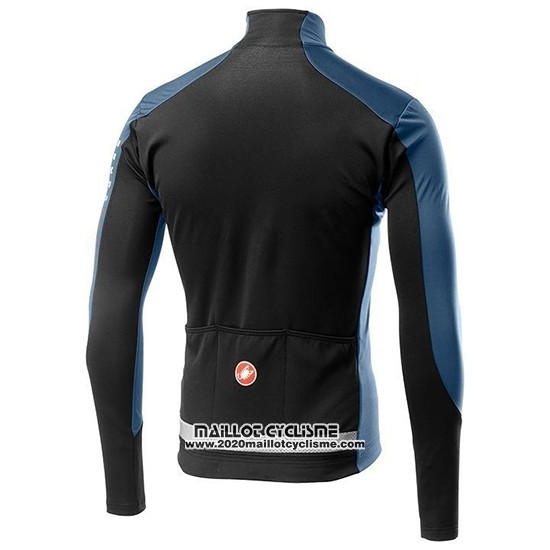 2019 Maillot Ciclismo Castelli TRAS Bleu Orange Manches Longues et Cuissard