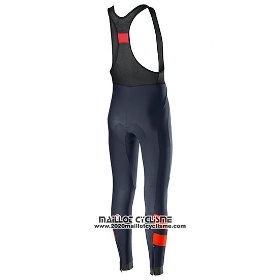 2019 Maillot Ciclismo Castelli TRAS Bleu Orange Manches Longues et Cuissard