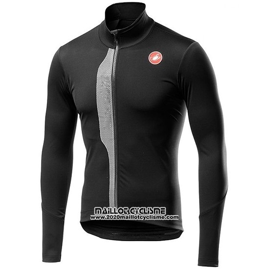 2019 Maillot Ciclismo Castelli TRAS Noir Argent Manches Longues et Cuissard
