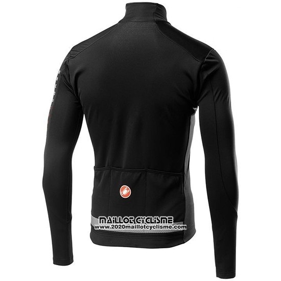 2019 Maillot Ciclismo Castelli TRAS Noir Argent Manches Longues et Cuissard