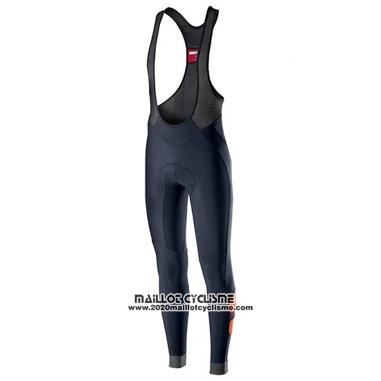 2019 Maillot Ciclismo Castelli TRAS Noir Argent Manches Longues et Cuissard