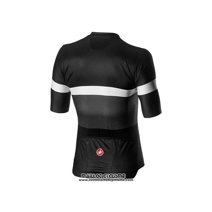 2020 Maillot Ciclismo Castelli Noir Blanc Manches Courtes et Cuissard