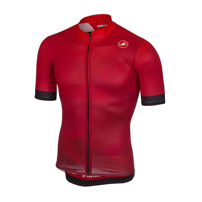 2020 Maillot Cyclisme Castelli Rouge Manches Courtes et Cuissard
