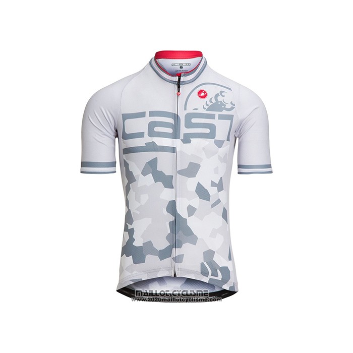 2021 Maillot Cyclisme Castelli Blanc Gris Manches Courtes et Cuissard