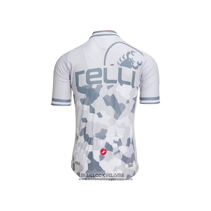 2021 Maillot Cyclisme Castelli Blanc Gris Manches Courtes et Cuissard