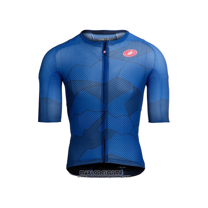 2021 Maillot Cyclisme Castelli Bleu Manches Courtes et Cuissard