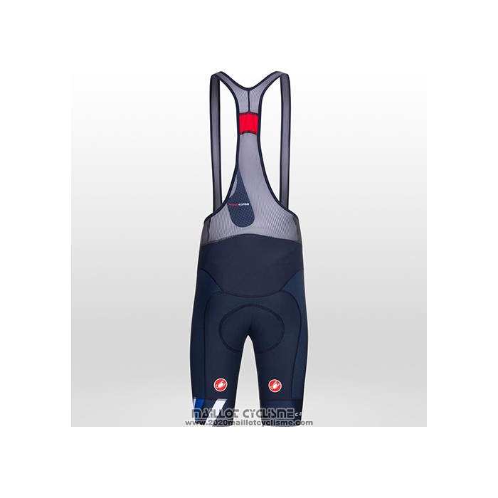 2021 Maillot Cyclisme Castelli Bleu Noir Blanc Manches Courtes et Cuissard
