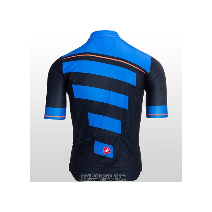 2021 Maillot Cyclisme Castelli Bleu Noir Manches Courtes et Cuissard