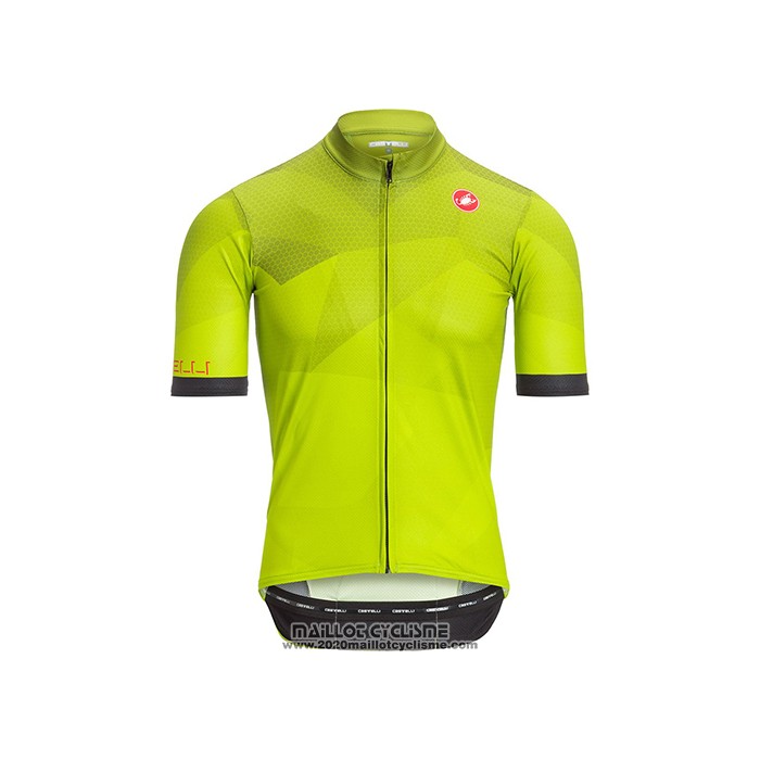 2021 Maillot Cyclisme Castelli Brillant Jaune Manches Courtes et Cuissard