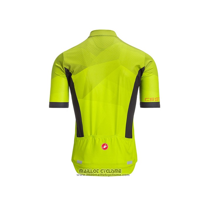 2021 Maillot Cyclisme Castelli Brillant Jaune Manches Courtes et Cuissard