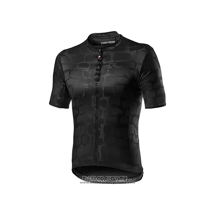 2021 Maillot Cyclisme Castelli Brillant Noir Manches Courtes et Cuissard