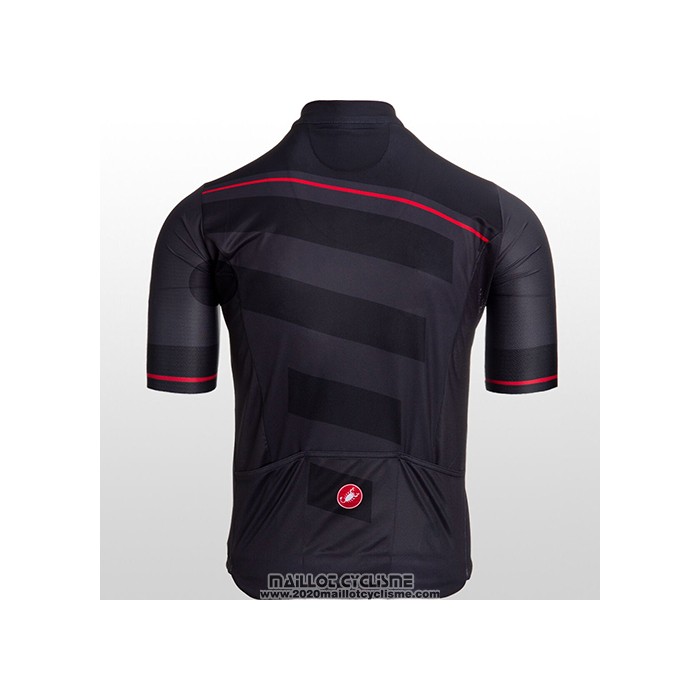 2021 Maillot Cyclisme Castelli Fonce Noir Manches Courtes et Cuissard