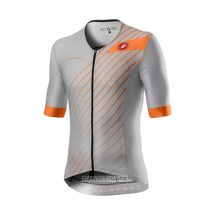 2021 Maillot Cyclisme Castelli Gris Manches Courtes et Cuissard