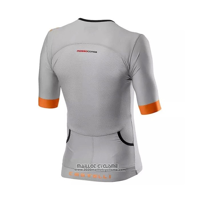 2021 Maillot Cyclisme Castelli Gris Manches Courtes et Cuissard