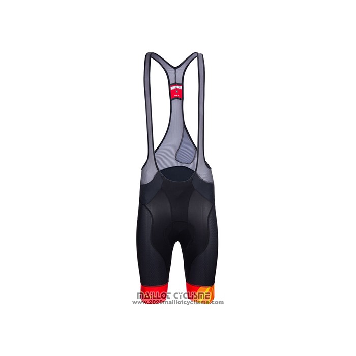 2021 Maillot Cyclisme Castelli Jaune Orange Manches Courtes et Cuissard