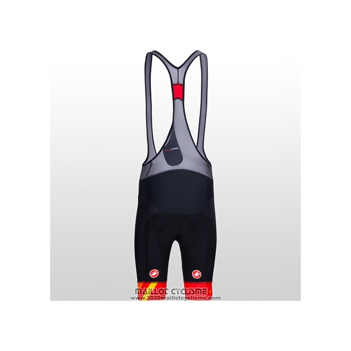 2021 Maillot Cyclisme Castelli Jaune Orange Manches Courtes et Cuissard