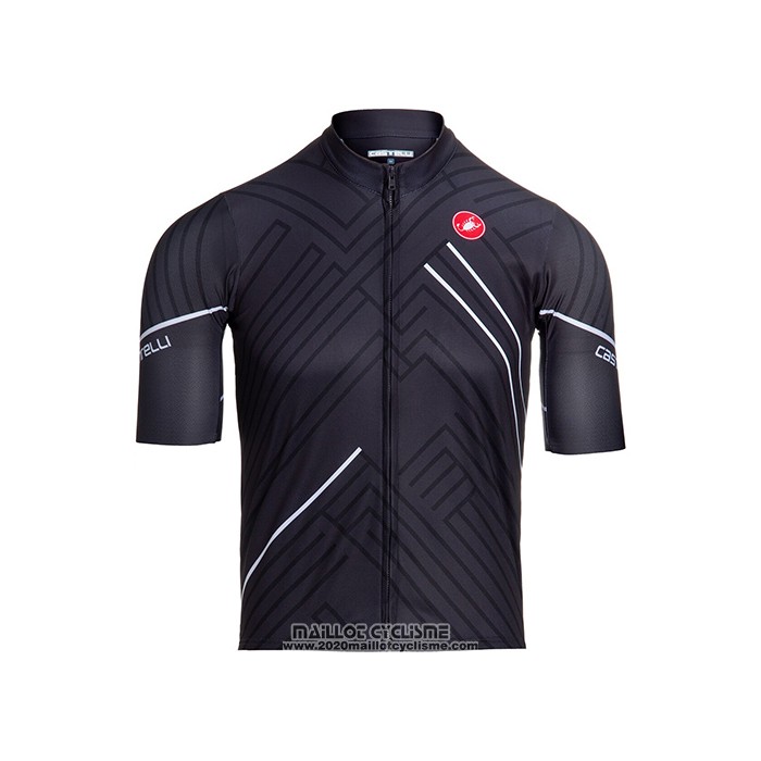 2021 Maillot Cyclisme Castelli Noir Blanc Manches Courtes et Cuissard