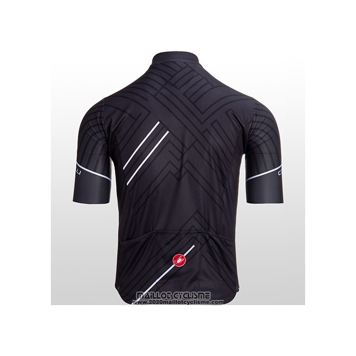 2021 Maillot Cyclisme Castelli Noir Blanc Manches Courtes et Cuissard