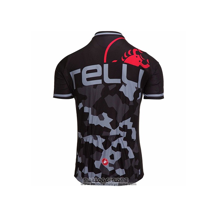 2021 Maillot Cyclisme Castelli Noir Gris Manches Courtes et Cuissard