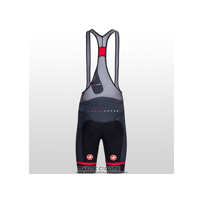 2021 Maillot Cyclisme Castelli Rouge Blanc Manches Courtes et Cuissard