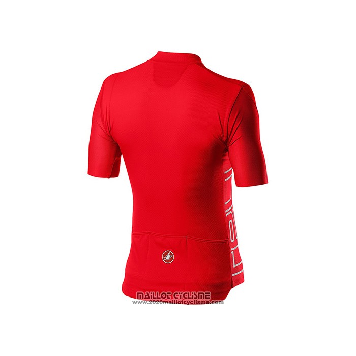 2021 Maillot Cyclisme Castelli Rouge Manches Courtes et Cuissard