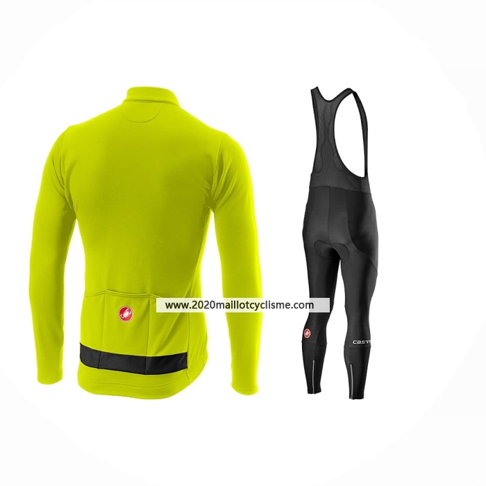 2024 Maillot Cyclisme Castelli Vert Manches Longues Et Cuissard