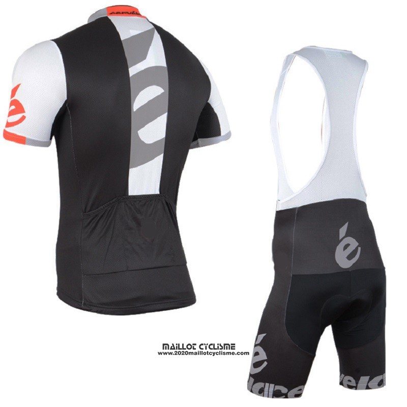 2018 Maillot Ciclismo Cervelo Gris Noir Manches Courtes et Cuissard