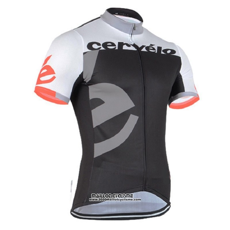 2018 Maillot Ciclismo Cervelo Gris Noir Manches Courtes et Cuissard