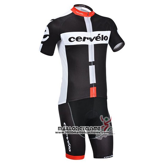 2019 Maillot Ciclismo Cervelo Noir Blanc Manches Courtes et Cuissard