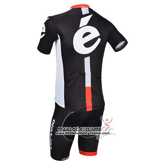 2019 Maillot Ciclismo Cervelo Noir Blanc Manches Courtes et Cuissard