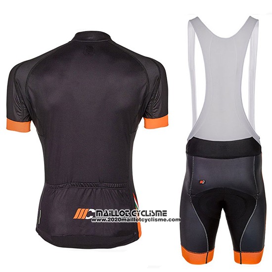 2018 Maillot Ciclismo Cipollini Easy Noir et Orange Manches Courtes et Cuissard