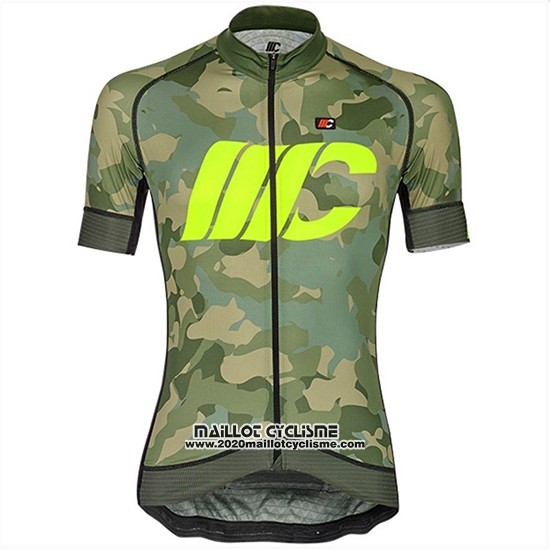 2018 Maillot Ciclismo Cipollini Prestig Camo Camouflage Vert Manches Courtes et Cuissard