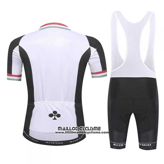 2019 Maillot Ciclismo Colnago Blanc Noir Manches Courtes et Cuissard