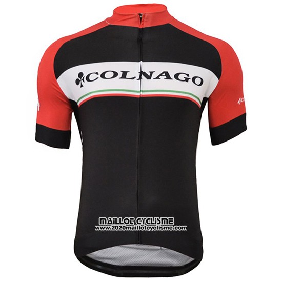 2019 Maillot Ciclismo Colnago Blanc Noir Rouge Manches Courtes et Cuissard