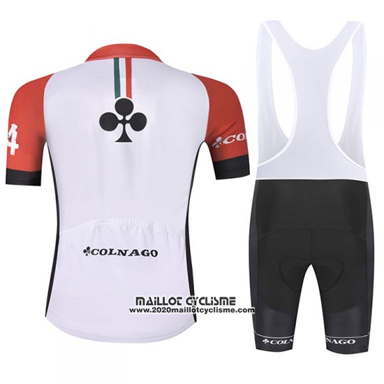 2019 Maillot Ciclismo Colnago Blanc Rouge Manches Courtes et Cuissard