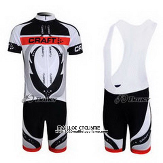 2011 Maillot Ciclismo Craft Blanc et Gris Manches Courtes et Cuissard