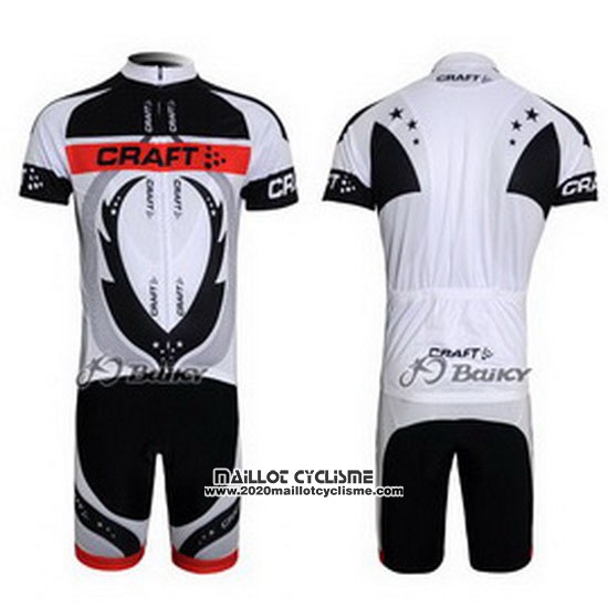 2011 Maillot Ciclismo Craft Blanc et Gris Manches Courtes et Cuissard