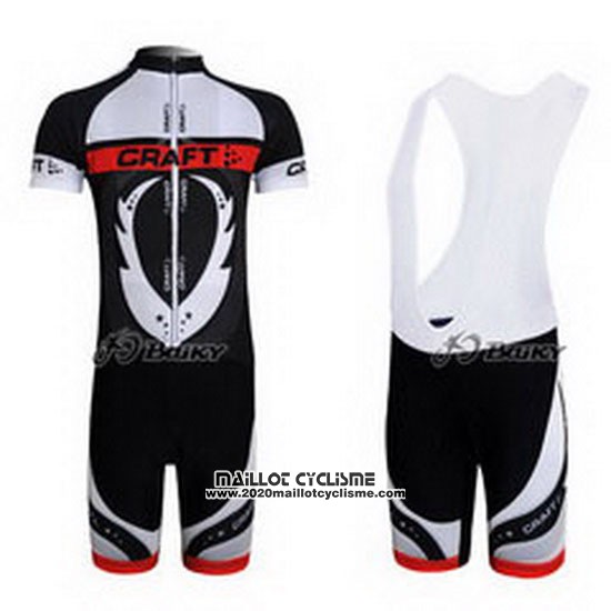 2011 Maillot Ciclismo Craft Blanc et Noir Manches Courtes et Cuissard