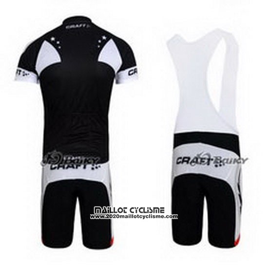 2011 Maillot Ciclismo Craft Blanc et Noir Manches Courtes et Cuissard
