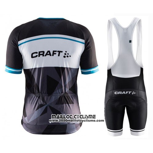 2016 Maillot Ciclismo Craft Bleu et Noir Manches Courtes et Cuissard