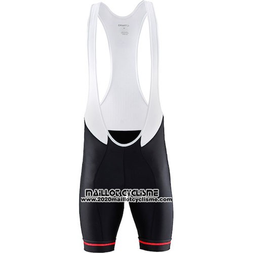 2016 Maillot Ciclismo Craft Rouge et Noir Manches Courtes et Cuissard