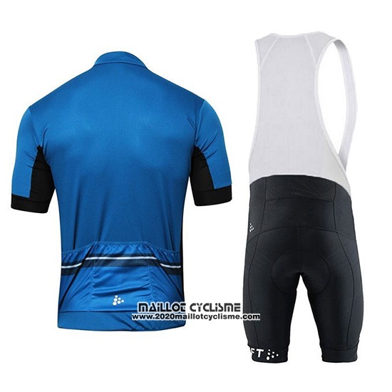 2018 Maillot Ciclismo Craft Bleu Manches Courtes et Cuissard
